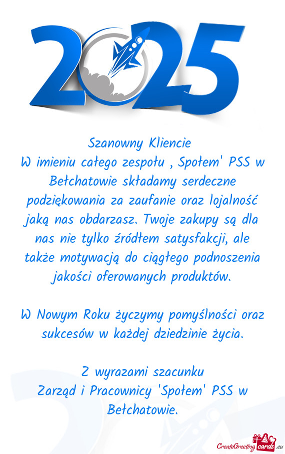 Ufanie oraz lojalność jaką nas obdarzasz. Twoje zakupy są dla nas nie tylko źródłem satysfakc