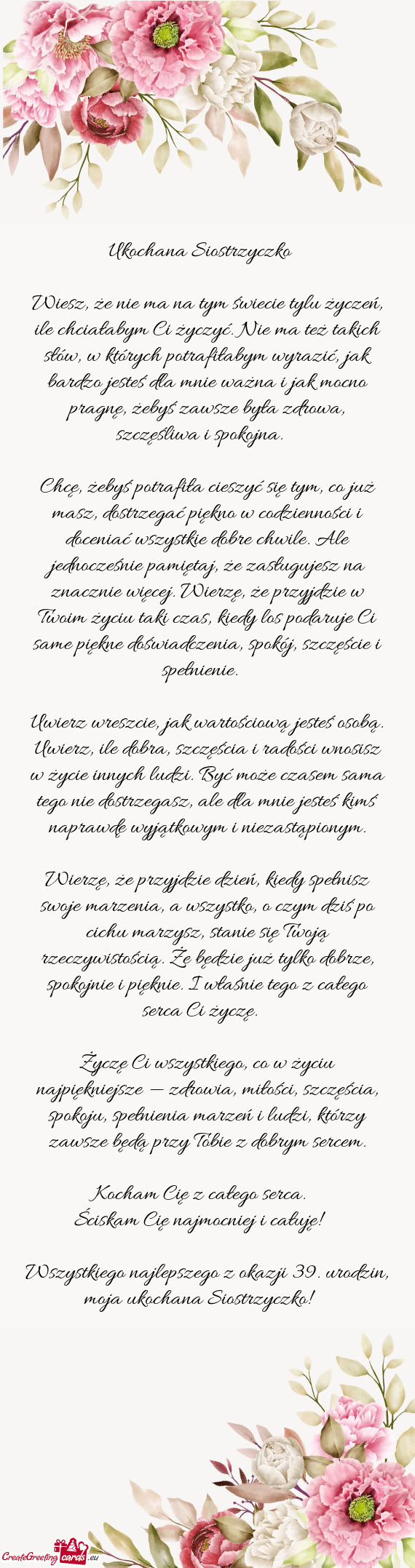 Ukochana Siostrzyczko ❤️