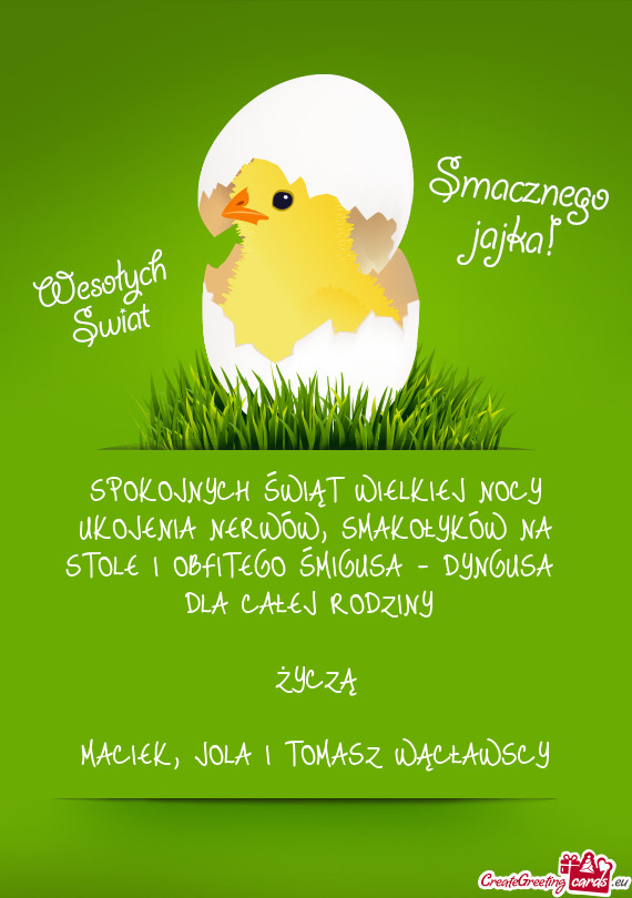 UKOJENIA NERWÓW, SMAKOŁYKÓW NA STOLE I OBFITEGO ŚMIGUSA - DYNGUSA