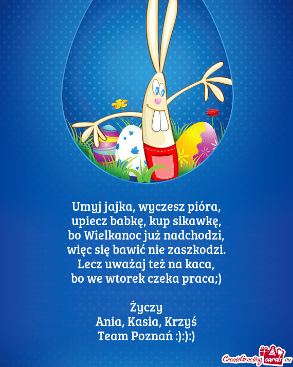 Umyj jajka, wyczesz pióra