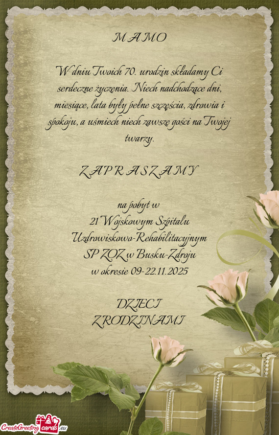 Urodzin składamy Ci serdeczne życzenia