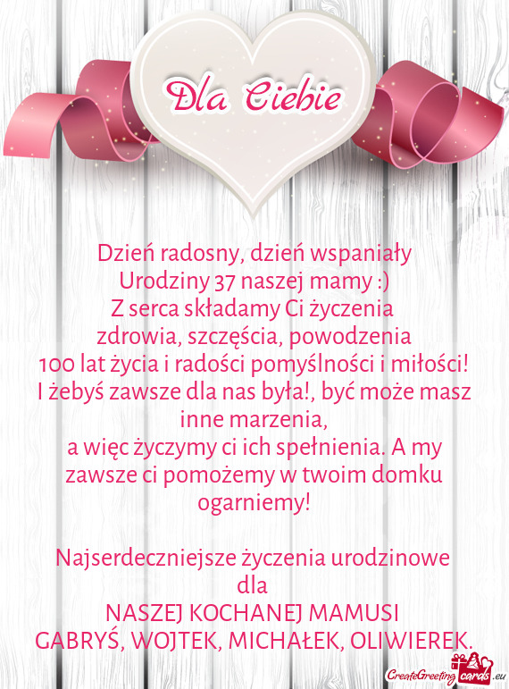 Urodziny 37 naszej mamy :)