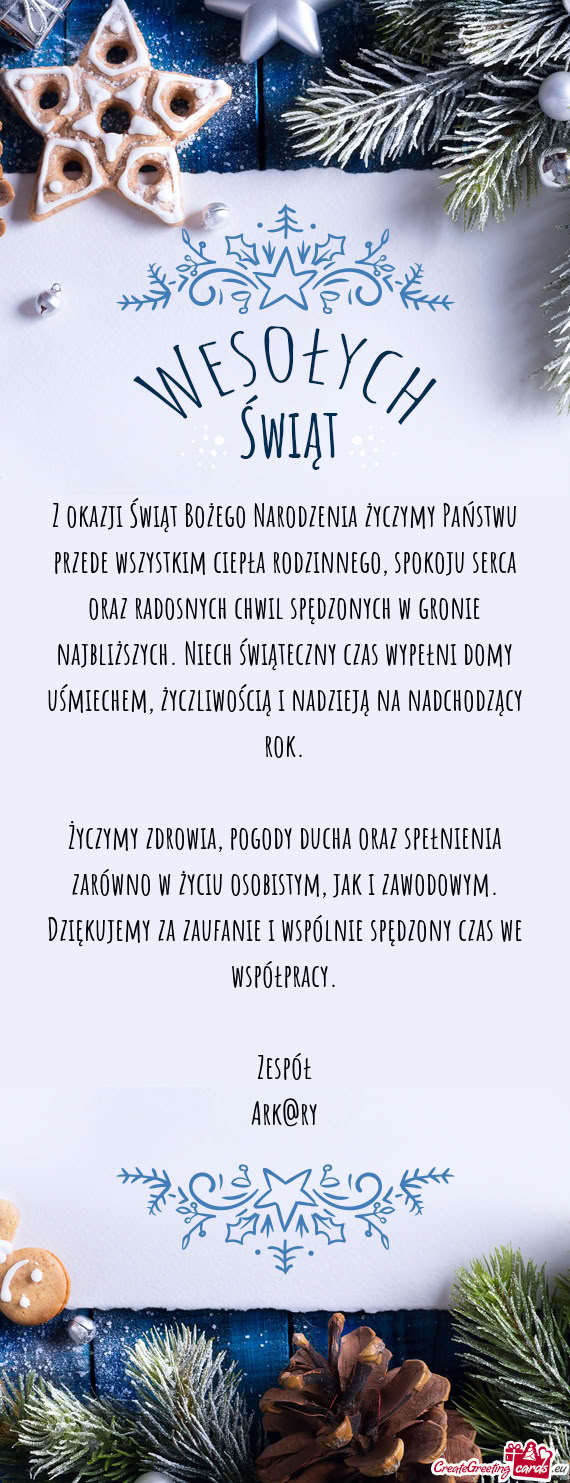Uśmiechem, życzliwością i nadzieją na nadchodzący rok