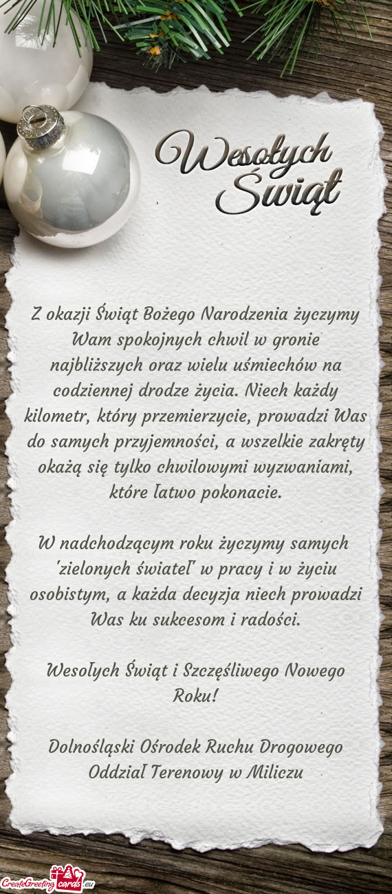 Uśmiechów na codziennej drodze życia. Niech każdy kilometr, który przemierzycie, prowadzi Was d