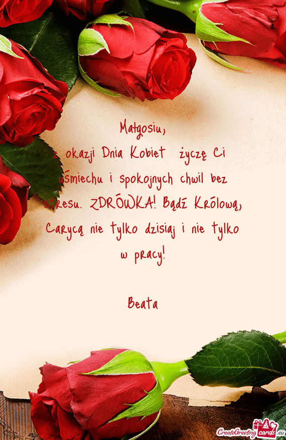 Uśmiechu i spokojnych chwil bez stresu. ZDRÓWKA! Bądź Królową, Carycą nie tylko dzisiaj i nie
