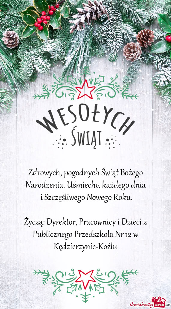 Uśmiechu każdego dnia i Szczęśliwego Nowego Roku