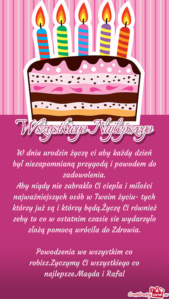 Uż są i którzy będą.Życzę Ci również zeby to co w ostatnim czasie sie wydarzyło złożą p