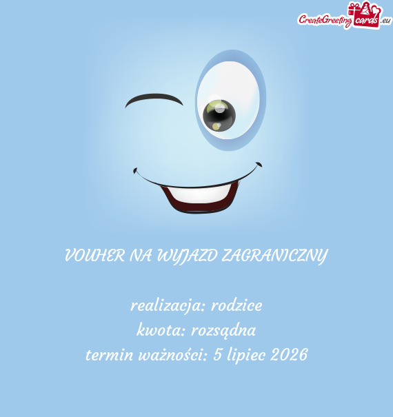 VOUHER NA WYJAZD ZAGRANICZNY