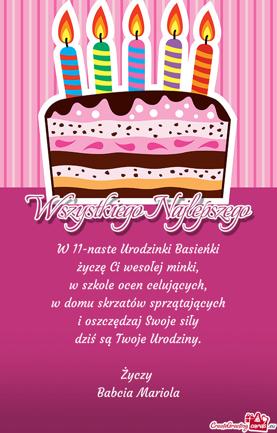 W 11-naste Urodzinki Basieńki