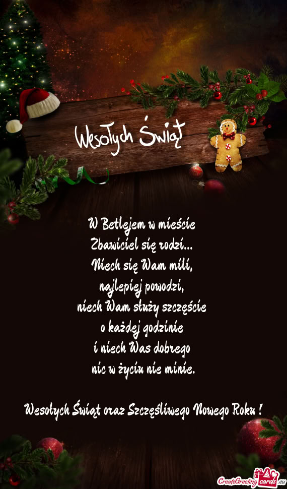 W Betlejem w mieście   Zbawiciel się rodzi...   Niech się Wam mili,