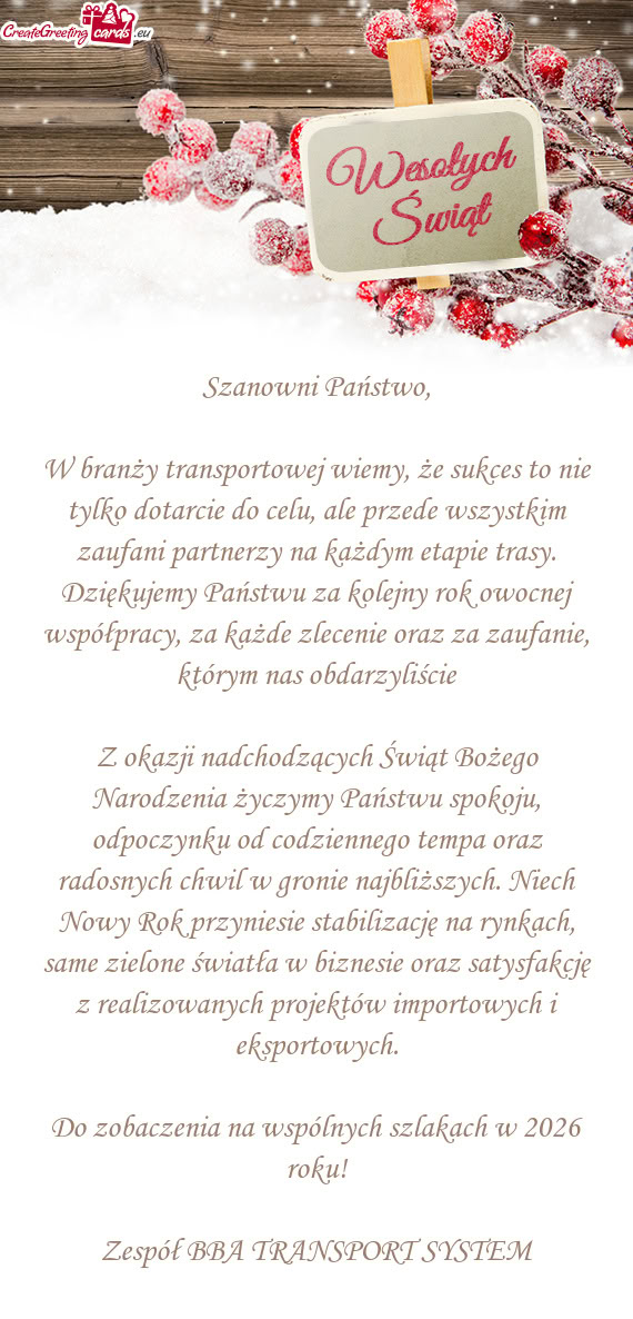 W branży transportowej wiemy, że sukces to nie tylko dotarcie do celu, ale przede wszystkim zaufan