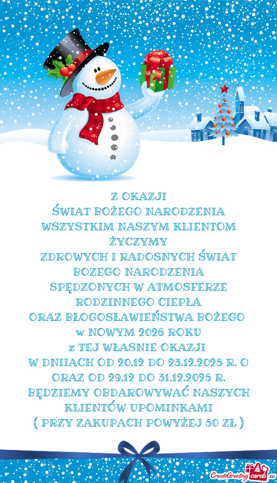 W DNIIACH OD 20.12 DO 23.12.2025 R. O