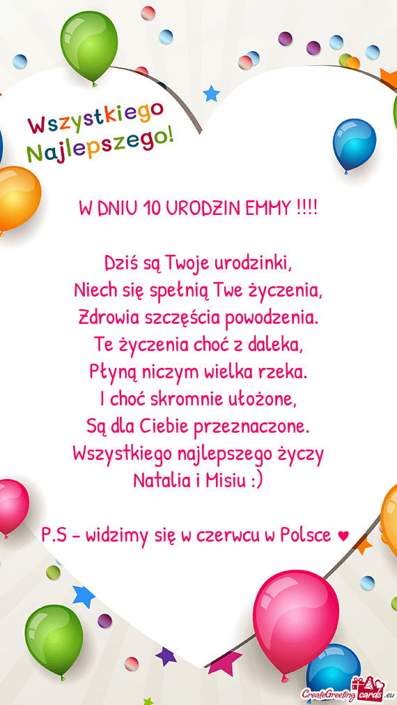 W DNIU 10 URODZIN EMMY