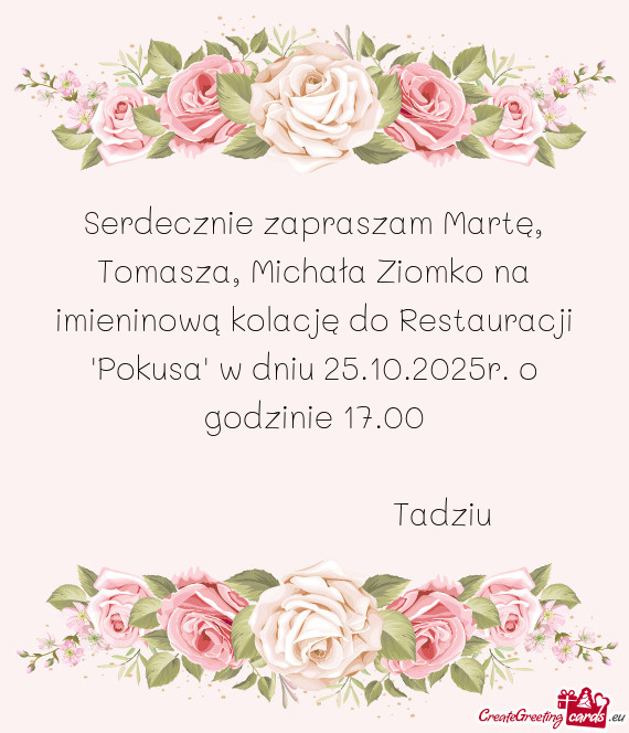 " w dniu 25.10.2025r. o godzinie 17.00
