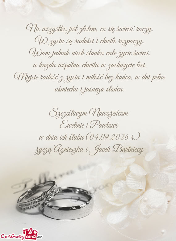 W dniu ich ślubu (04.09.2026 r.)