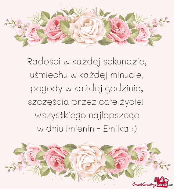 W dniu imienin - Emilka :)