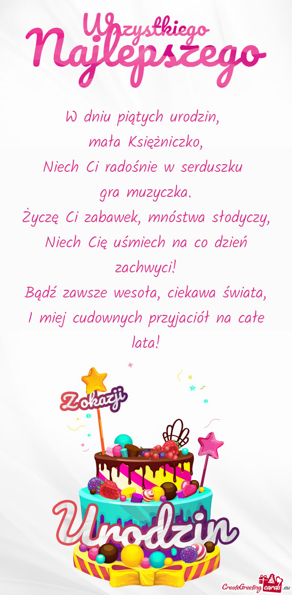 W dniu piątych urodzin