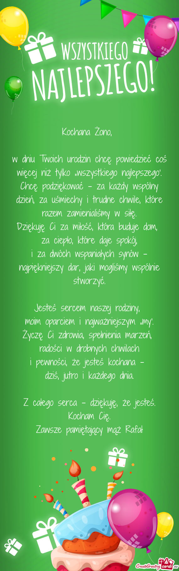 W dniu Twoich urodzin chcę powiedzieć coś więcej niż tylko „wszystkiego najlepszego”