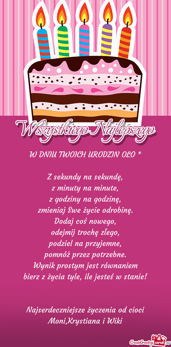 W DNIU TWOICH URODZIN OLO