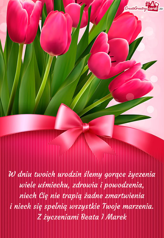 W dniu twoich urodzin ślemy gorące życzenia