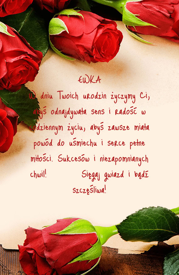 W dniu Twoich urodzin życzymy Ci, abyś odnajdywała sens i radość w codziennym życiu, abyś zaw
