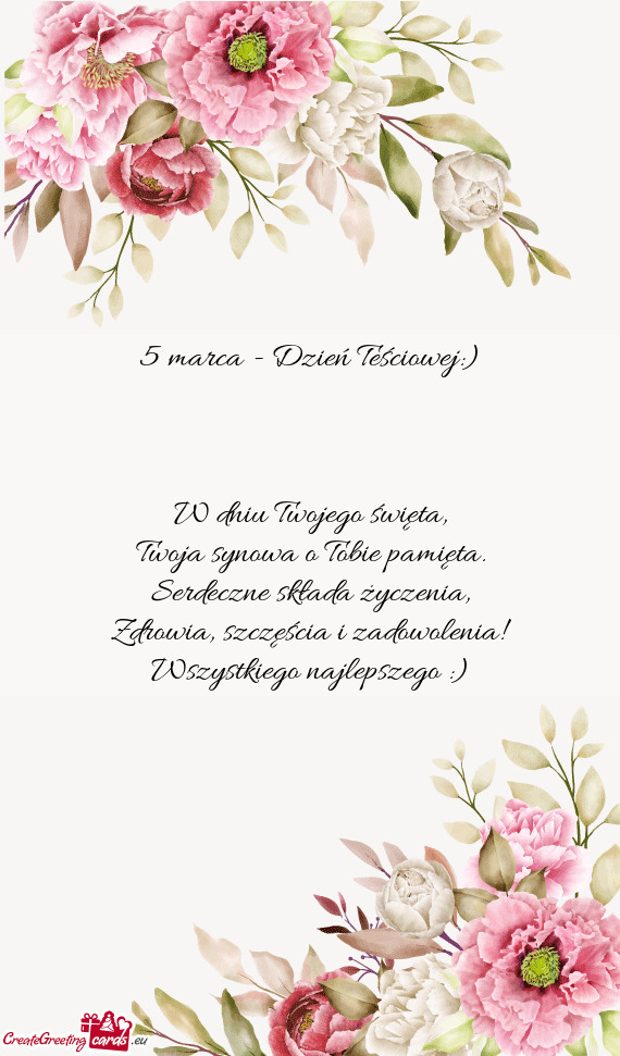 )  W dniu Twojego święta