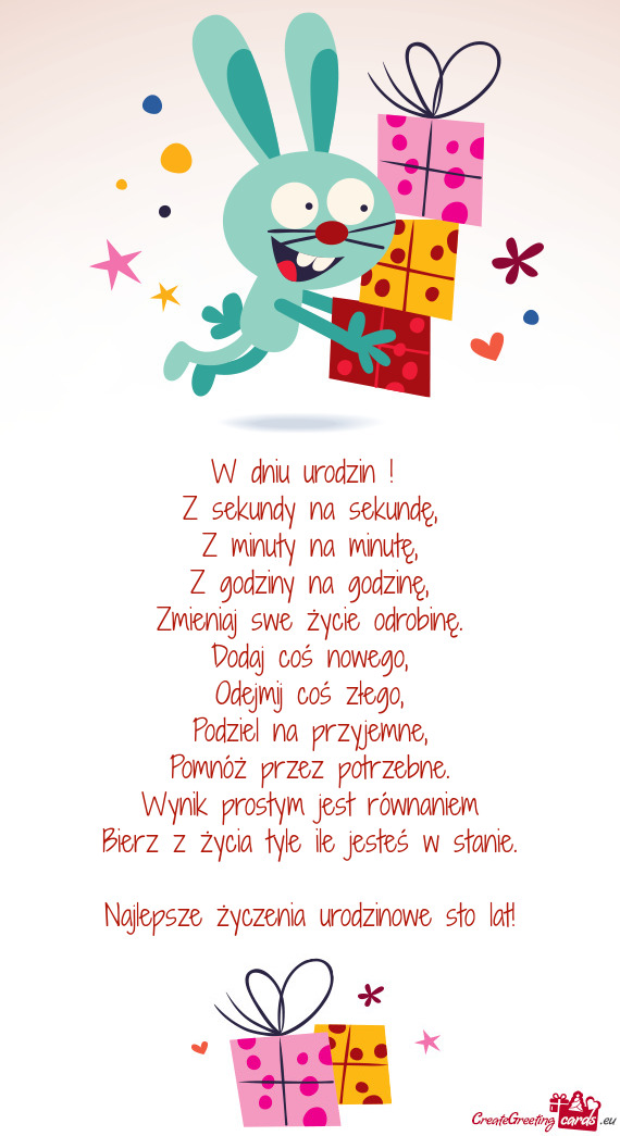 W dniu urodzin ! Z sekundy na sekundę