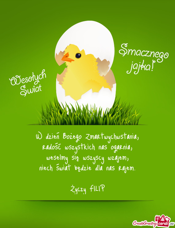 W dzień Bożego Zmartwychwstania,  radość wszystkich nas ogarnia,  weselmy