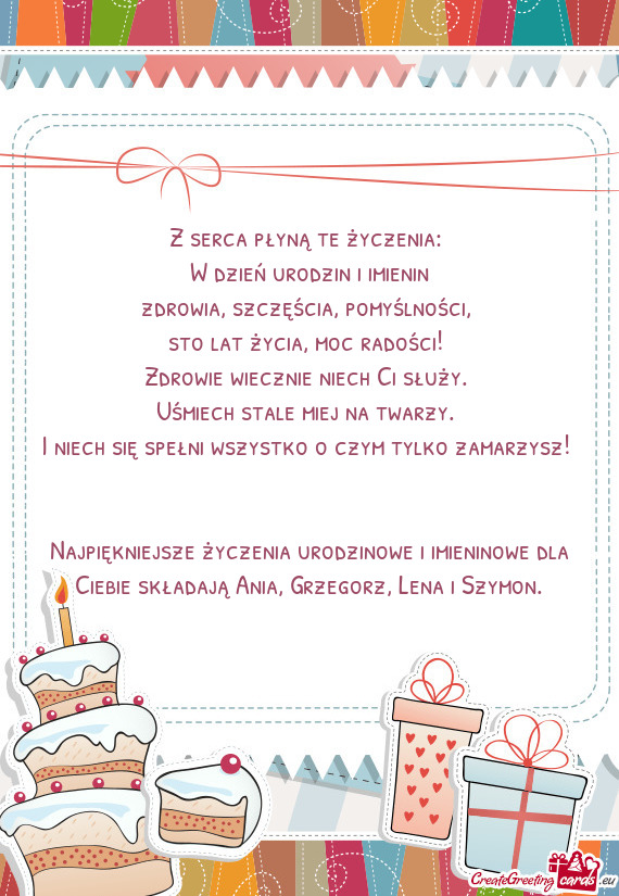 W dzień urodzin i imienin