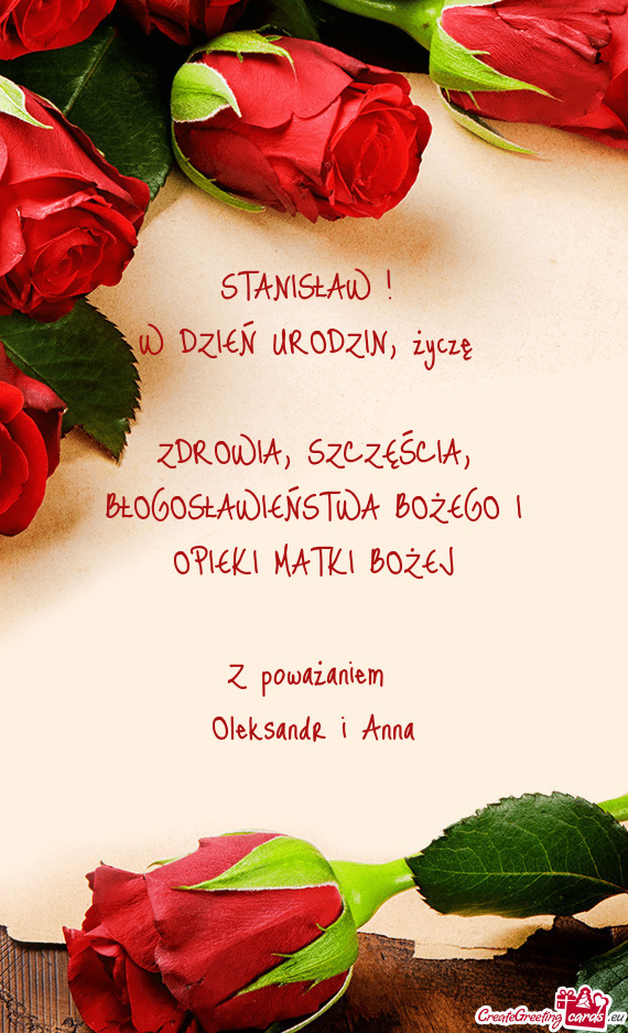 W DZIEŃ URODZIN, życzę