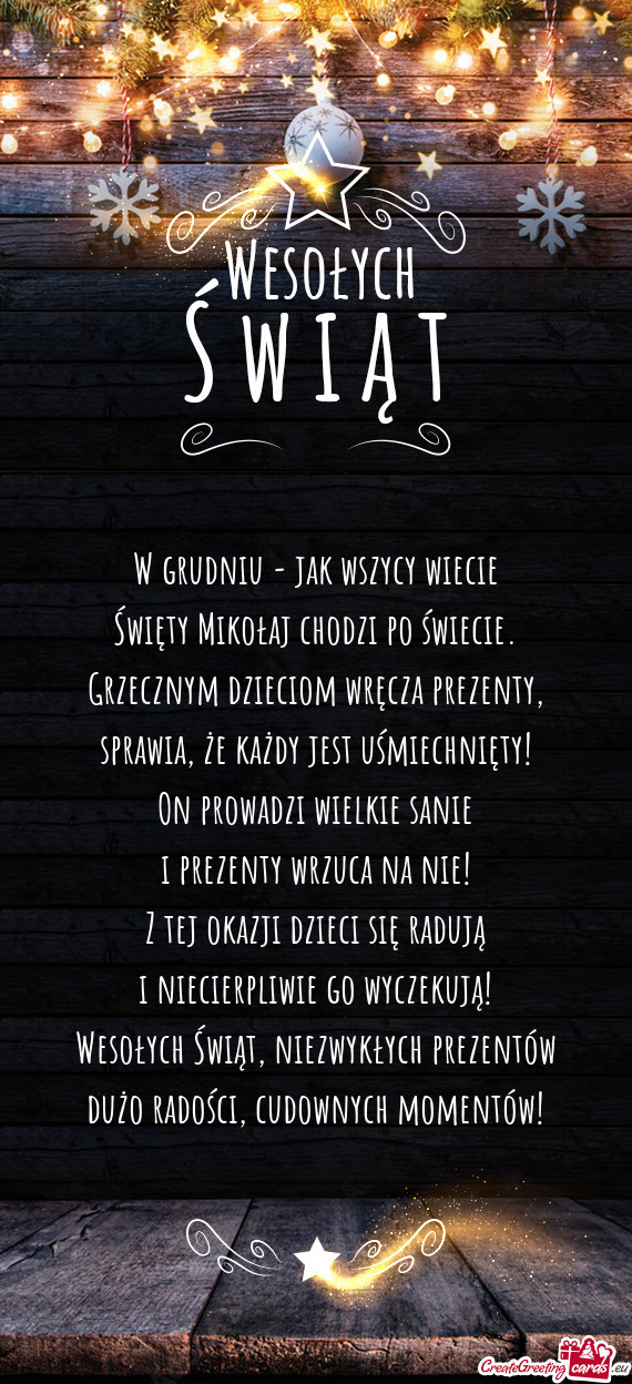 W grudniu - jak wszycy wiecie