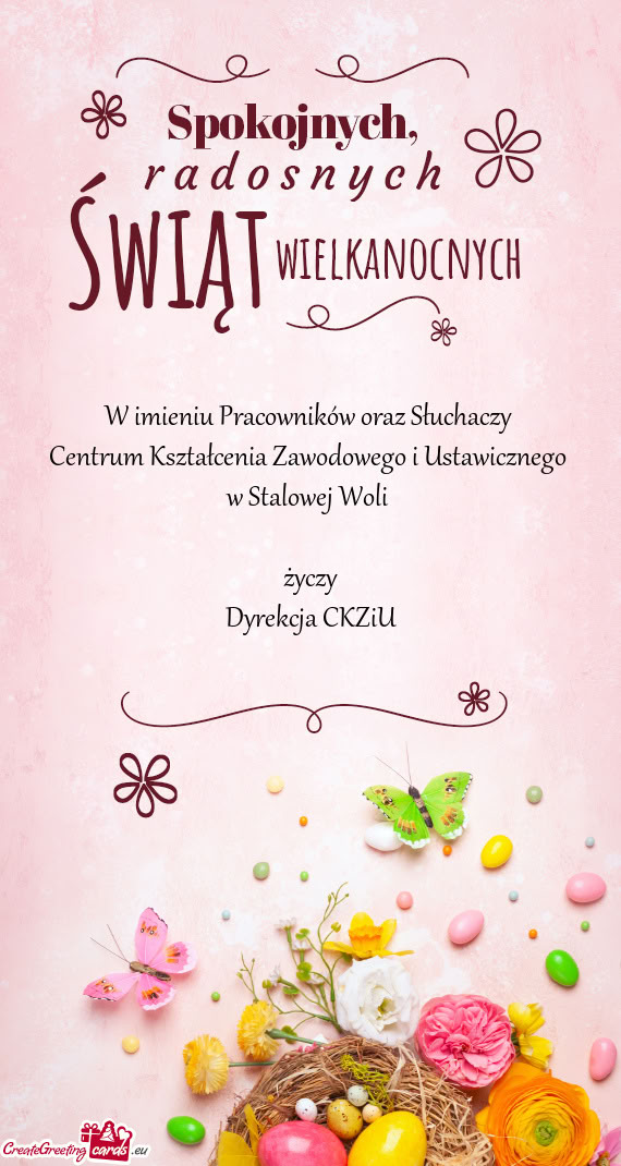 W imieniu Pracowników oraz Słuchaczy