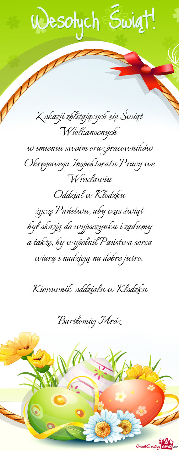 W imieniu swoim oraz pracowników