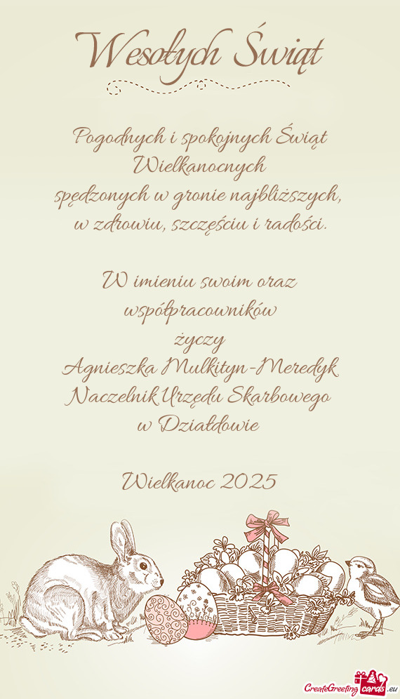 W imieniu swoim oraz współpracowników