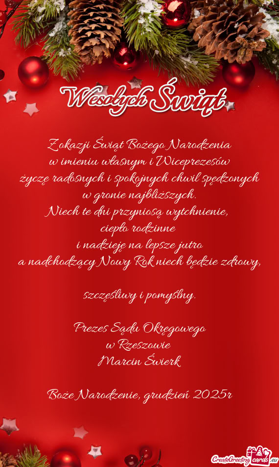 W imieniu własnym i Wiceprezesów