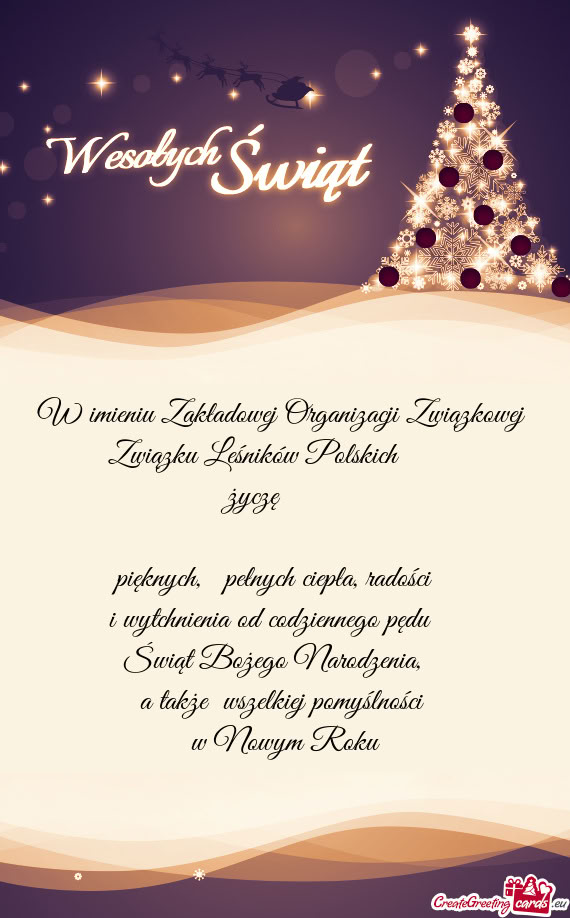 W imieniu Zakładowej Organizacji Związkowej   Związku Leśników Polskich