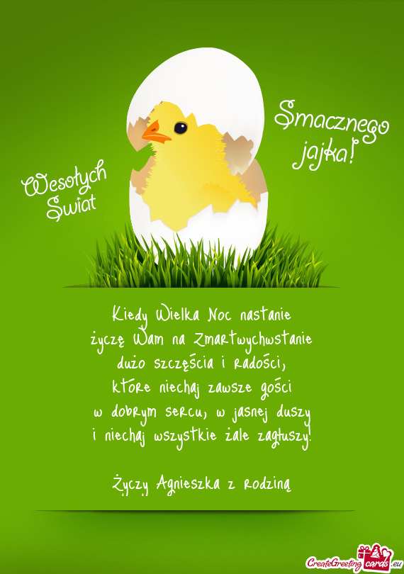 W jasnej duszy i niechaj wszystkie żale zagłuszy! Agnieszka z rodziną