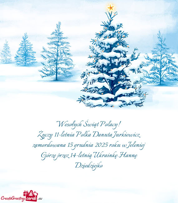 W Jeleniej Górze przez 14-letnią Ukrainkę Hannę Dziedziejko