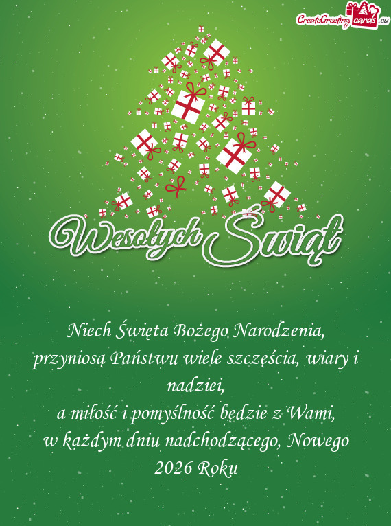 W każdym dniu nadchodzącego, Nowego 2026 Roku