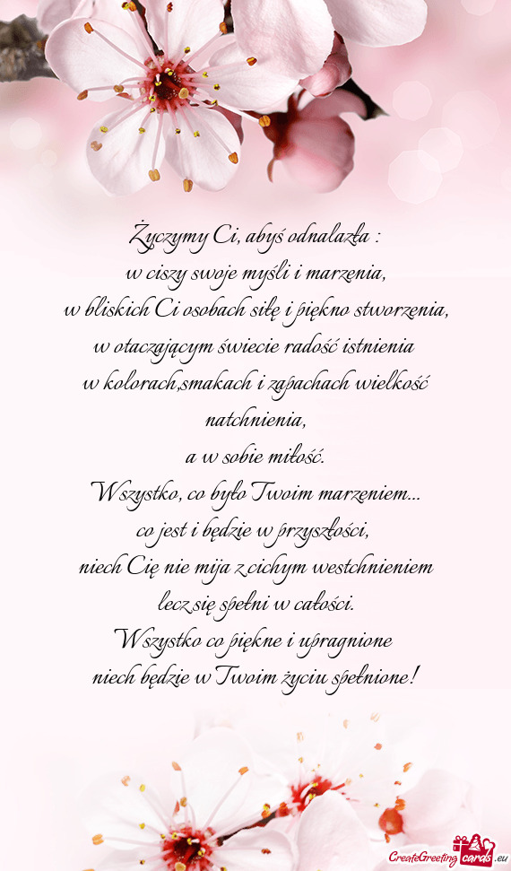 W kolorach,smakach i zapachach wielkość natchnienia