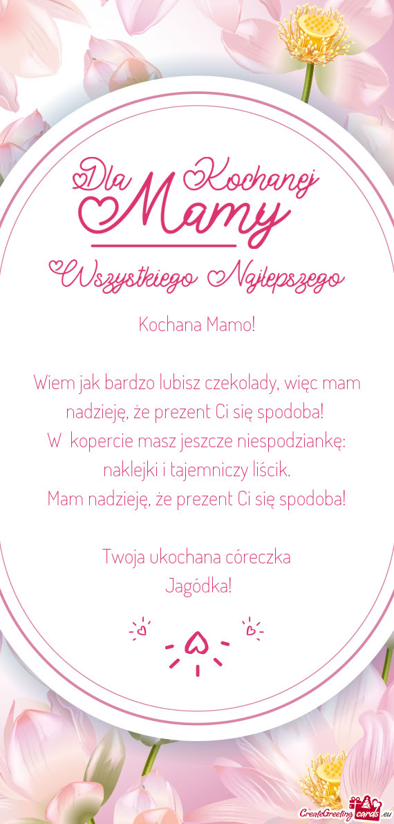 W kopercie masz jeszcze niespodziankę: naklejki i tajemniczy liścik