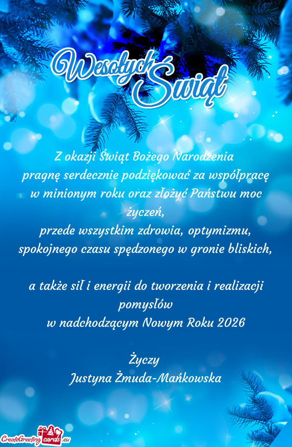 W minionym roku oraz złożyć Państwu moc życzeń