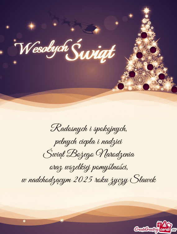 W nadchodzącym 2025 roku Sławek