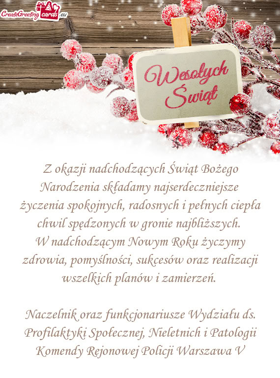 W nadchodzącym Nowym Roku życzymy zdrowia, pomyślności, sukcesów oraz realizacji wszelkich plan