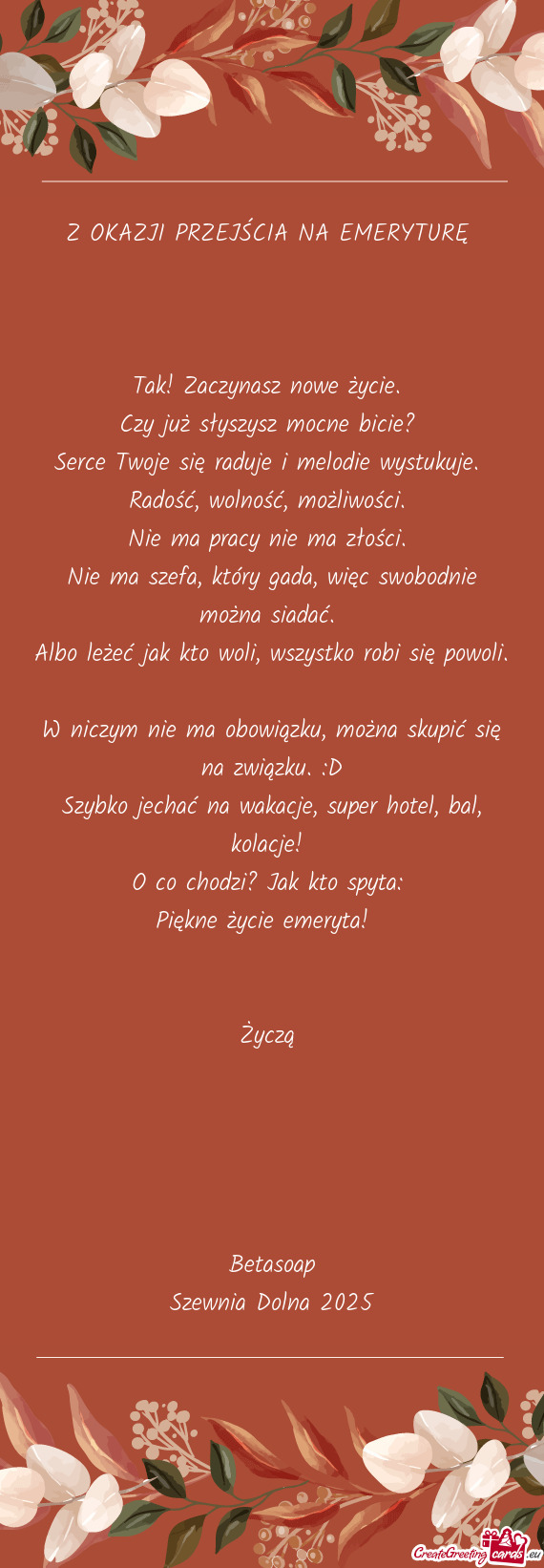 W niczym nie ma obowiązku, można skupić się na związku. :D