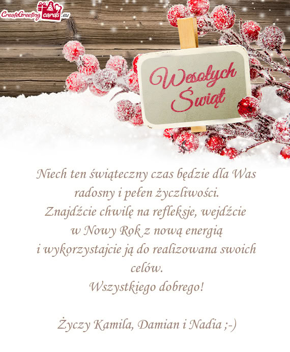 W Nowy Rok z nową energią