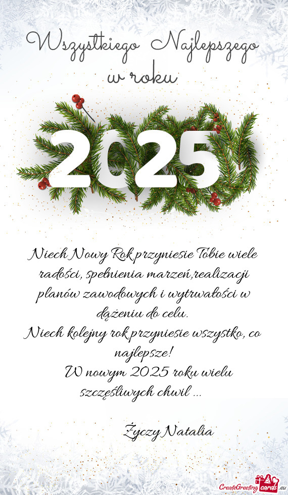 W nowym 2025 roku wielu szczęśliwych chwil