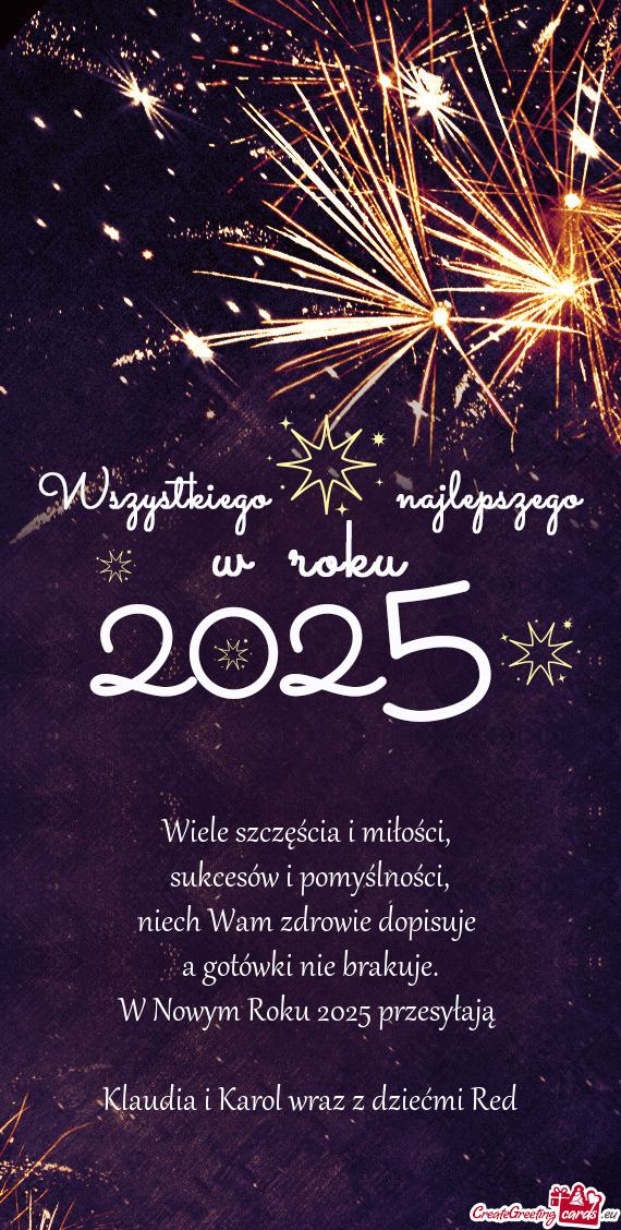 W Nowym Roku 2025 przesyłają