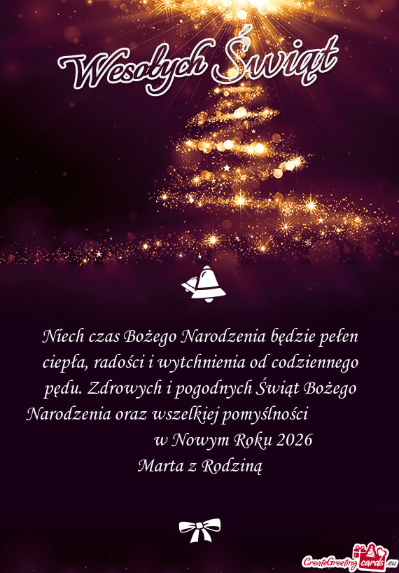 W Nowym Roku 2026 Marta z Rodziną