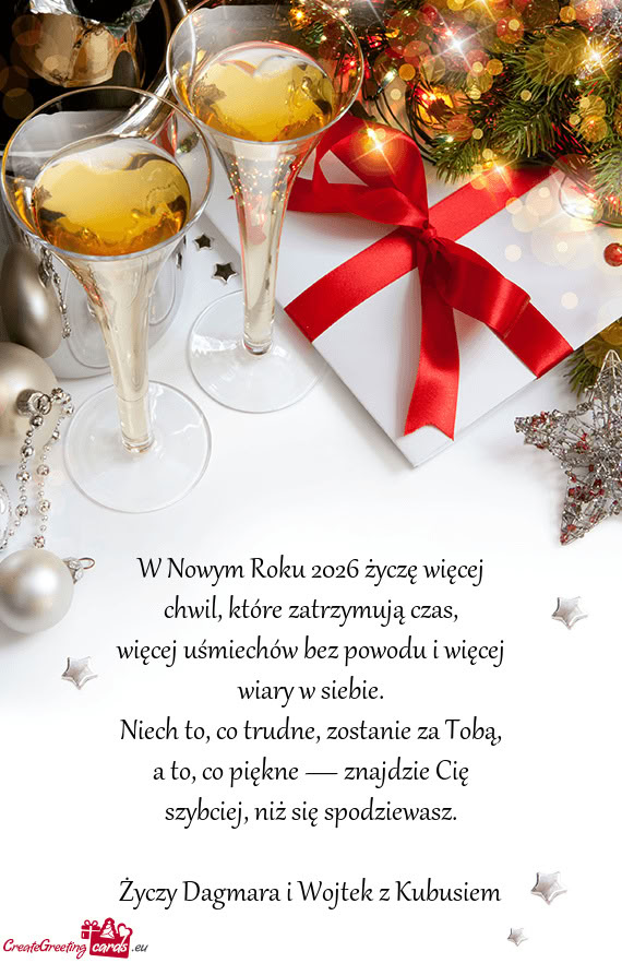 W Nowym Roku 2026 życzę więcej chwil, które zatrzymują czas